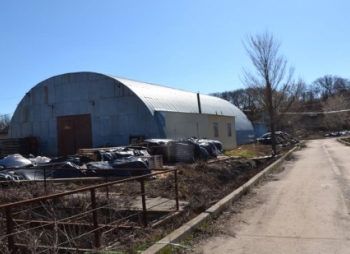 Industrial site with a railway line in Kharkov